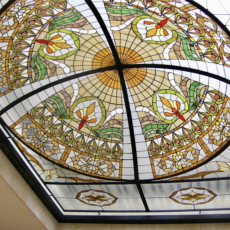 Glass threads fused glass sculpture